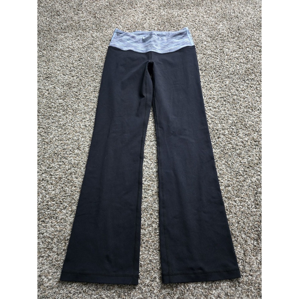 Road‎ Runner Leggings Flare Hem Black Blue Women's Size M